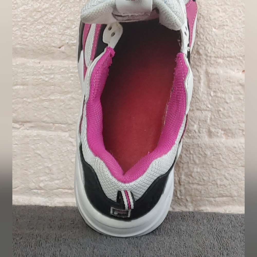 Pre-owned Fila Kid's Ray Tracer Pink/Black Running Shoe Size 6us - Picture 7 of 8